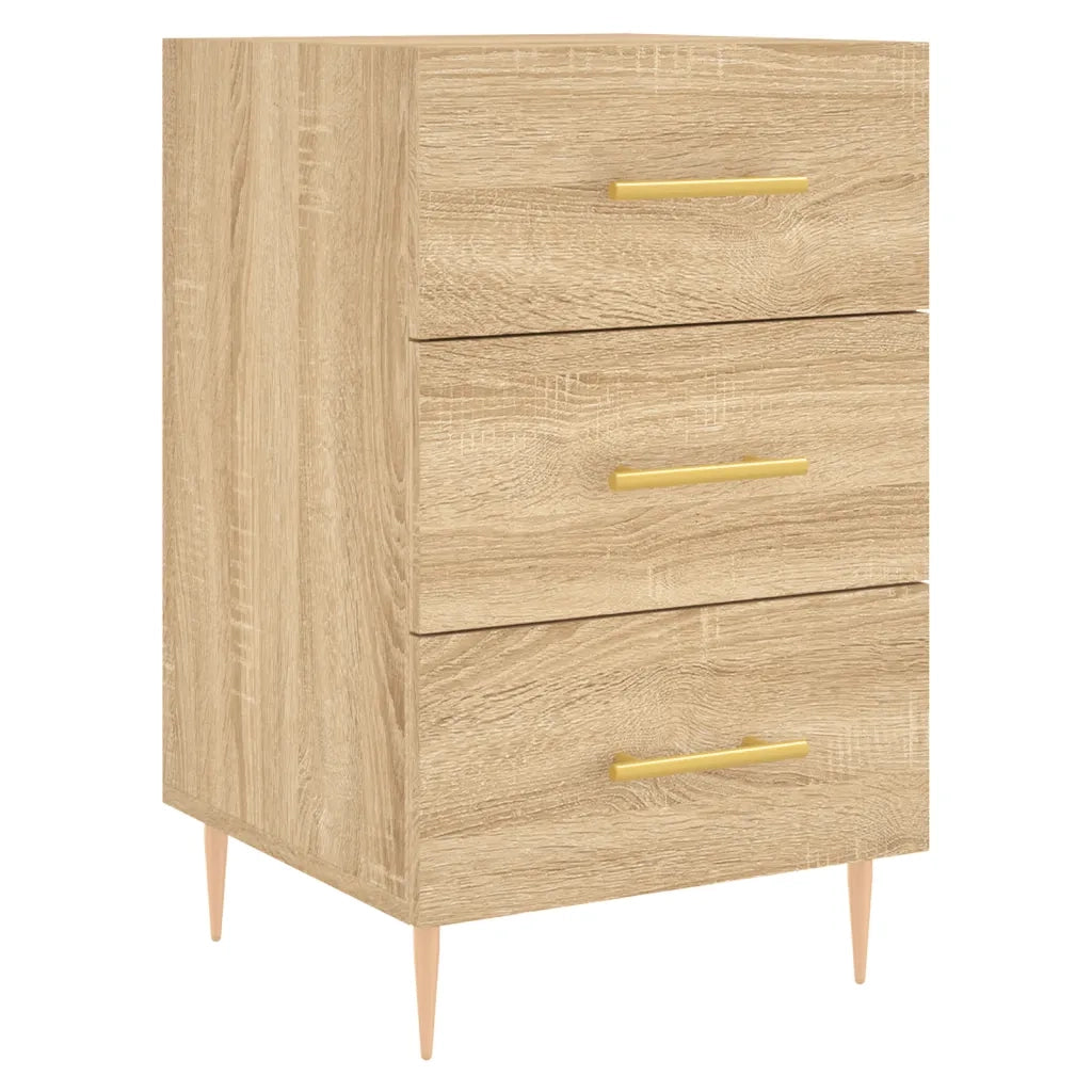 Comodino | Armadio da Notte | Mobiletto da notte Rovere Sonoma 40x40x66 cm in Legno Multistrato