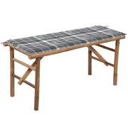 Panca da Giardino Pieghevole con Cuscino 118 cm in BambÃ¹cod mxl 96507