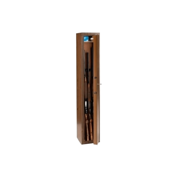 ARMADIO PORTAFUCILI C/TESORETTO EFFETTO LEGNO 5 posti - IDEAL STAR