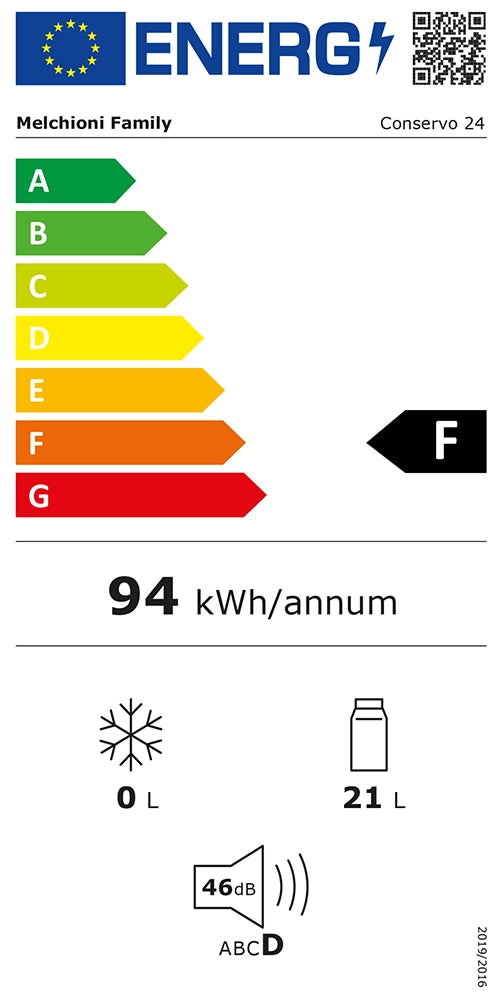 Melchioni Family CONSERVO 24 - Frigo elettrico portatile, Interruttore caldo/freddo, 12/220-240V, 21L, Azzurro [Classe di efficienza energetica A]