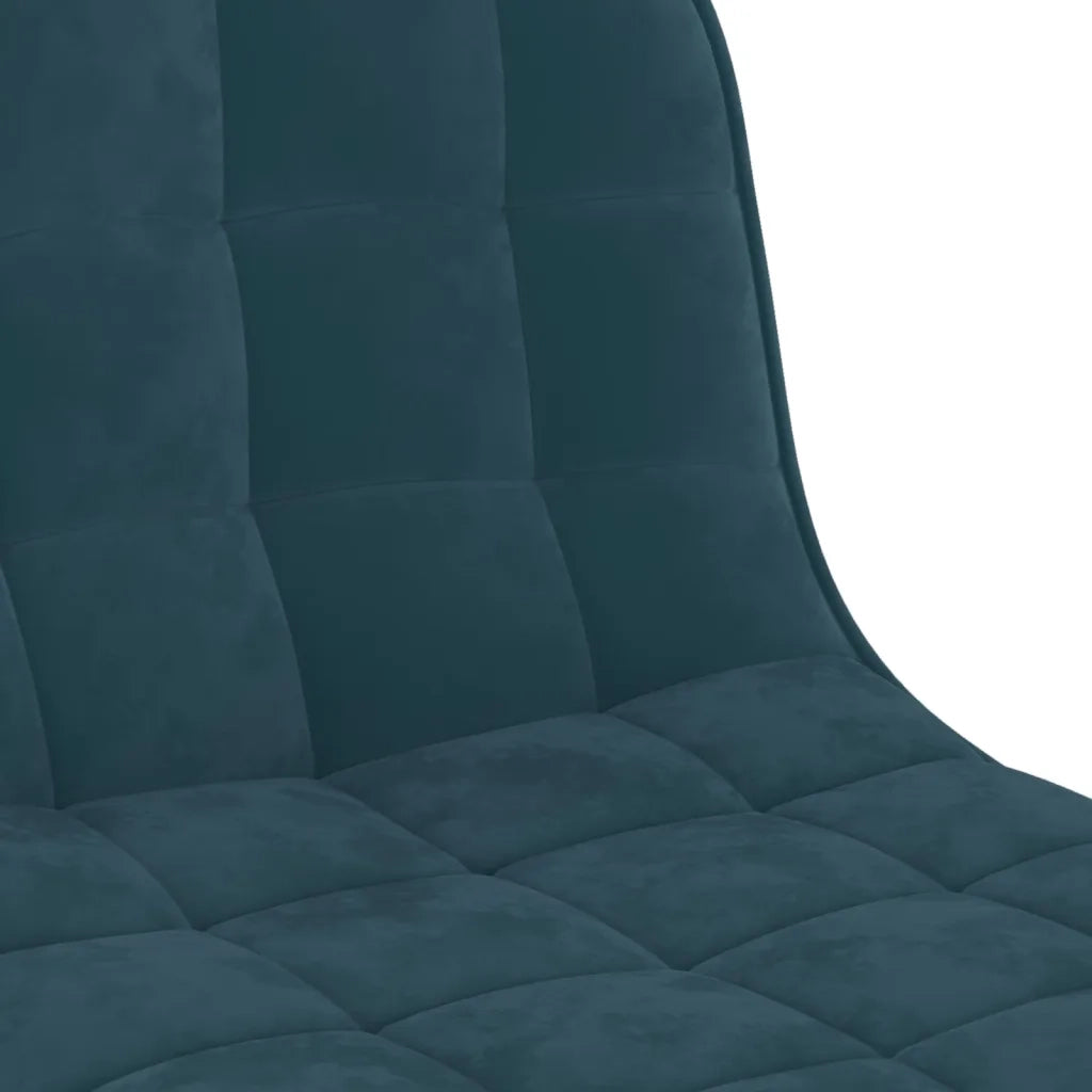 Sgabelli da Bar 2 pz Blu in Velluto 333995