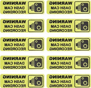 Sticker per dashcam - Dimensioni 10 x 89 x 28 mm - Materiale PVC - Adatto a tutti i modelli di auto - Nera