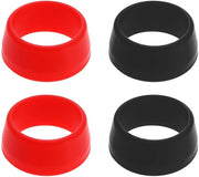 Pomelli da sella impermeabili - 4x anelli di gomma per pomelli da sella - silicone - antiscivolo - alta compatibilità - diametro 25-30mm - contenitore per pomelli da sella