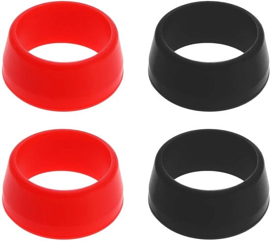 Pomelli da sella impermeabili - 4x anelli di gomma per pomelli da sella - silicone - antiscivolo - alta compatibilità - diametro 25-30mm - contenitore per pomelli da sella