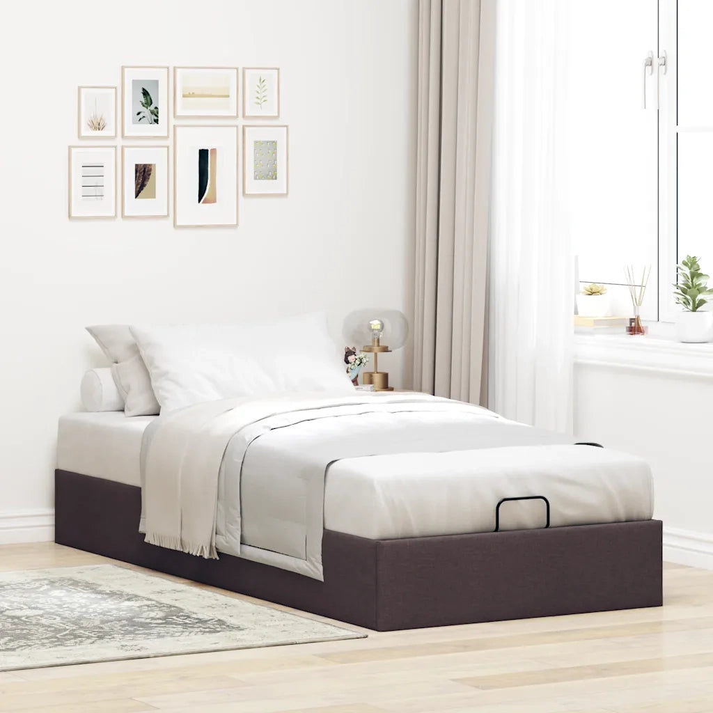 vidaXL Struttura Letto Pouf senza Materasso 90x200 cm in Tessuto
