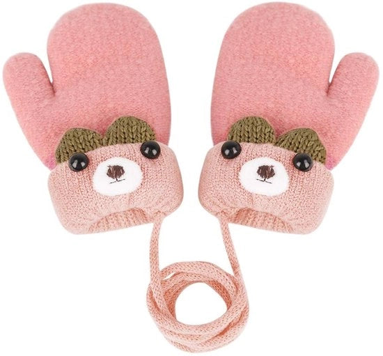 Manopole calde per bambini - Pelle imbottita con imbottitura a soffice - Inverno - Unico taglia 1-3 anni - Comode e soffici