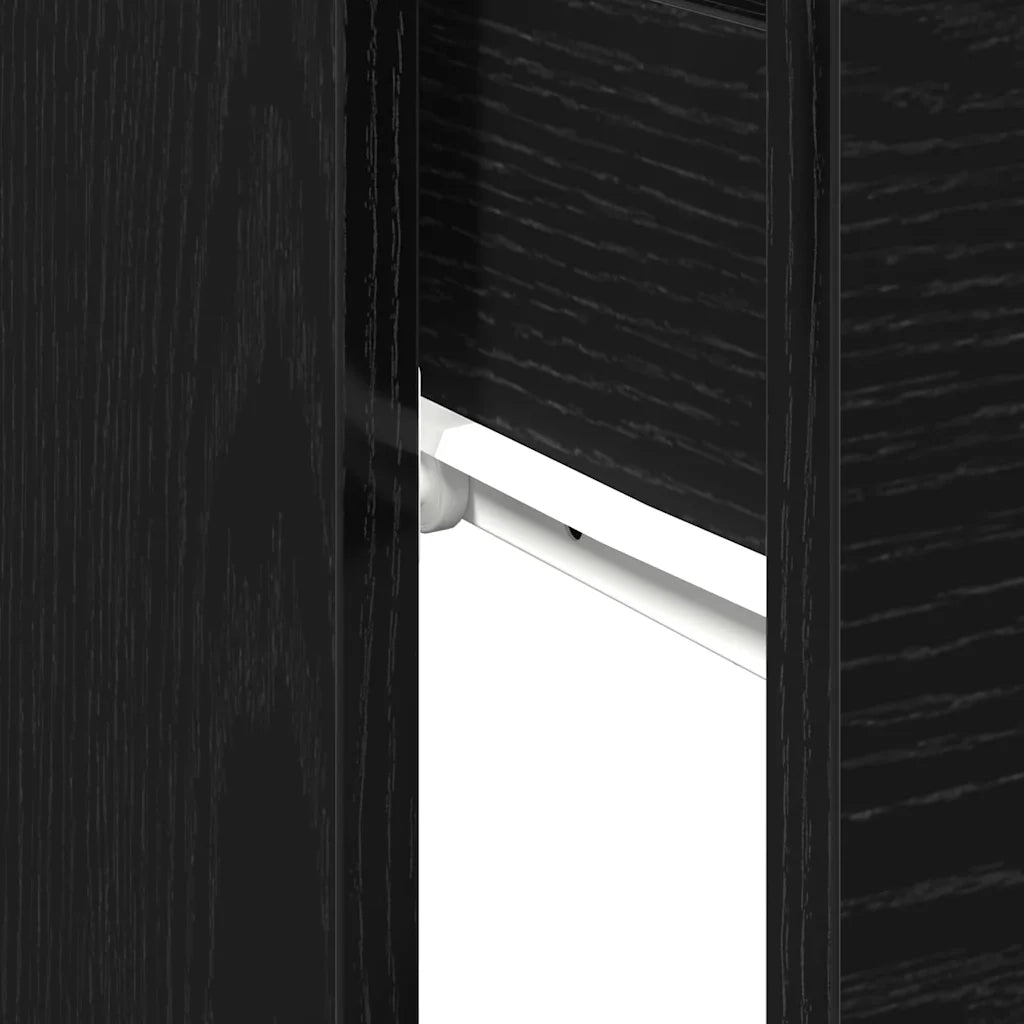 Tavolo consolle Rovere Nero 30 x 36 x 75 cm Legno multistrato 862769