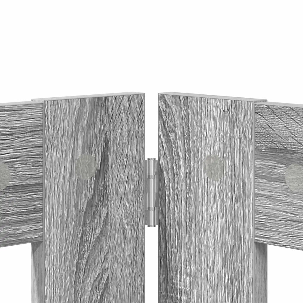 Cancello per cani con supporti 4 pz Grigio Sonoma 100 x 60 cm CFW9914167