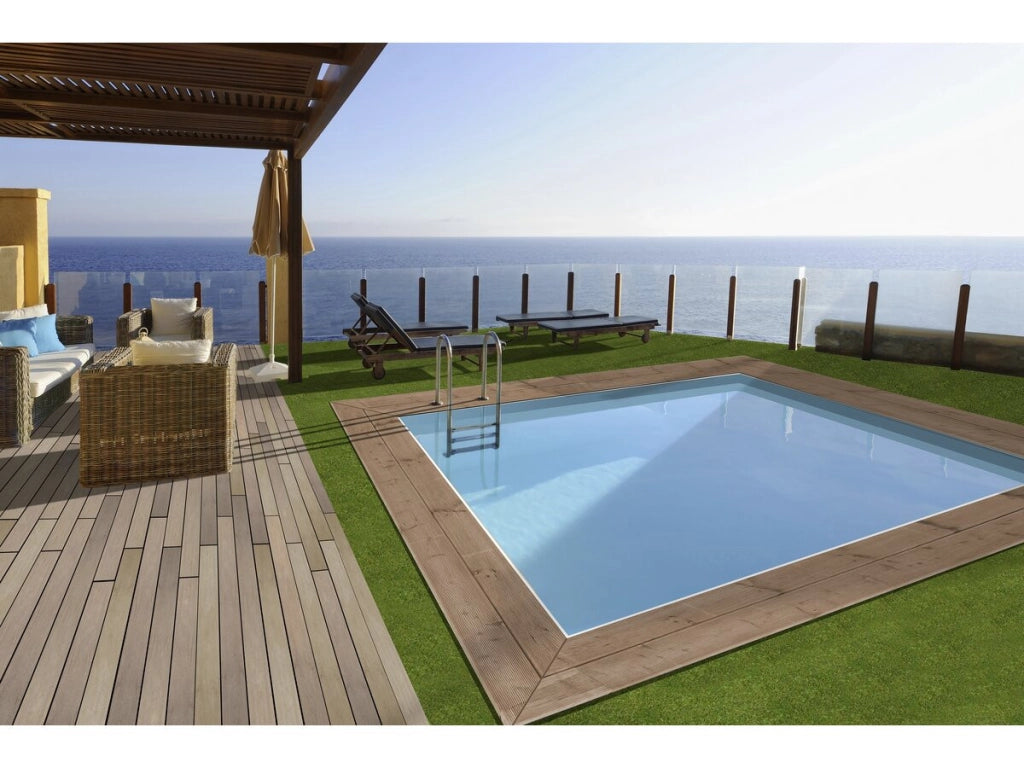 Piscina rettangolare in legno "Maldive" - ??3,20 x 3,20 x 1,24 m