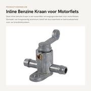 Benzinastraumentroppoletta Inline - Interruttore di carburante - 8 mm/5/16 pollici - Motocicletta - ATV - Alta qualità Alluminio - Benzinastraumentroppoletta