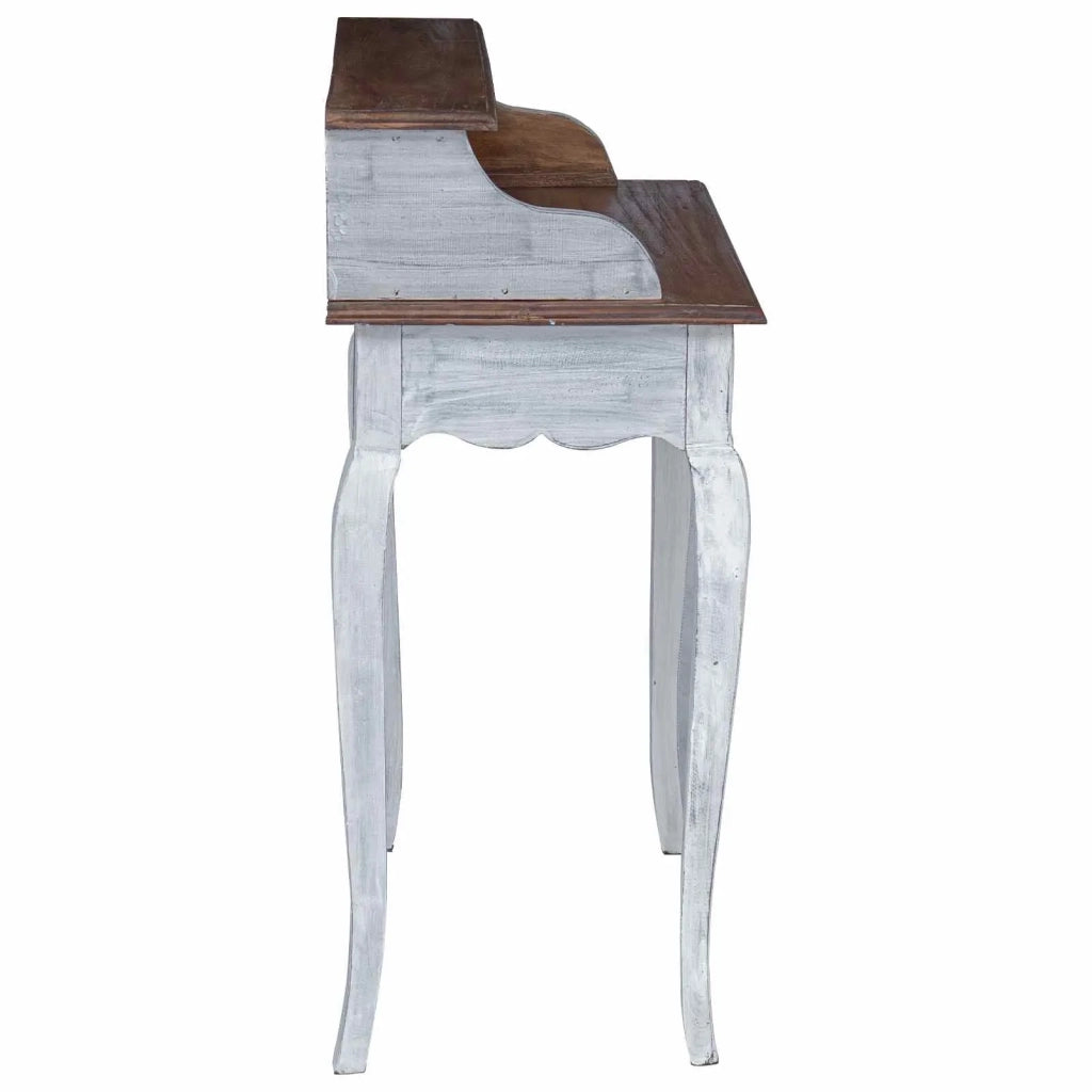 Scrivania con cassetto Marrone e bianco 80 x 40 x 92 cm