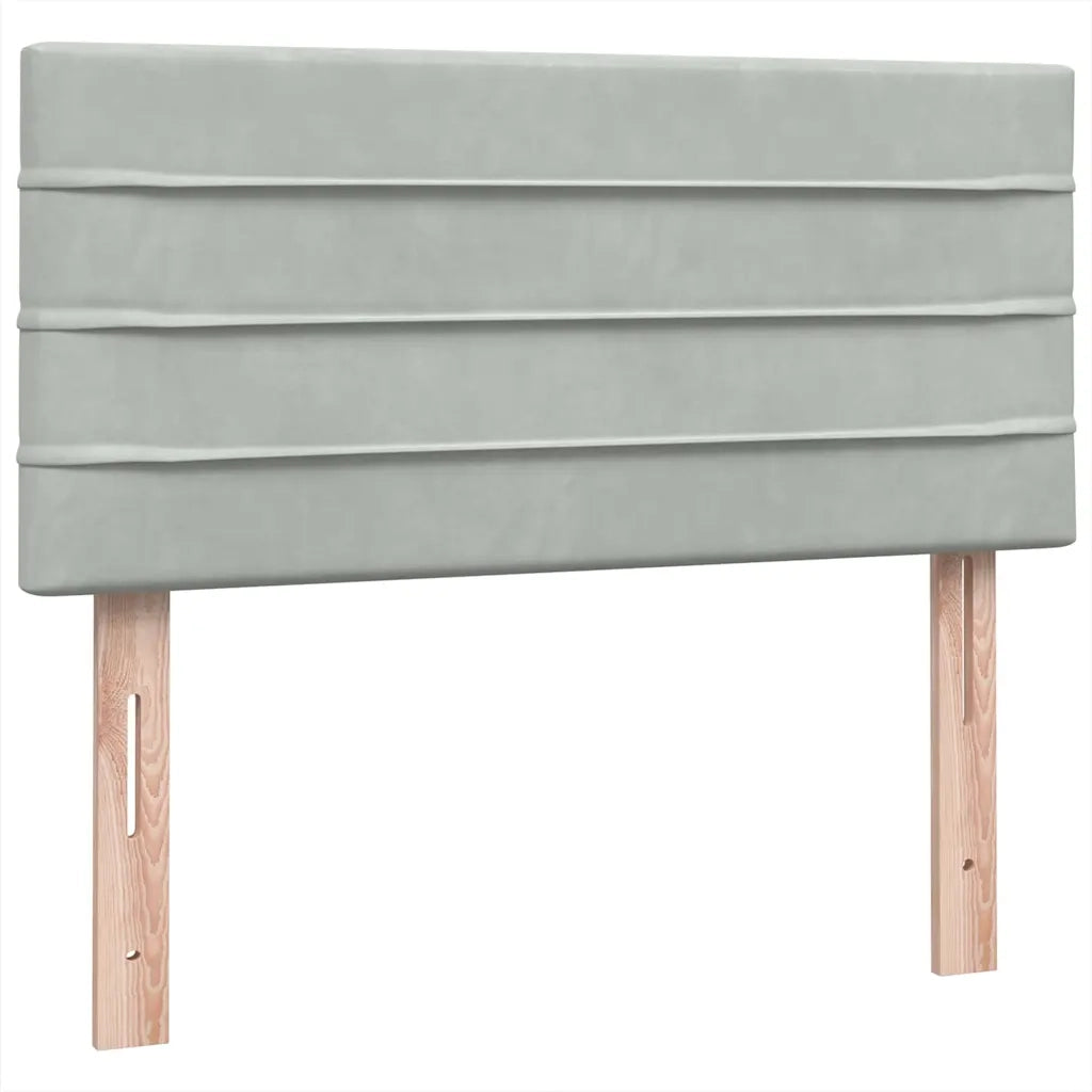 Giroletto a Molle con Materasso-Struttura Letto Grigio Chiaro 80x210 cm Velluto 225141