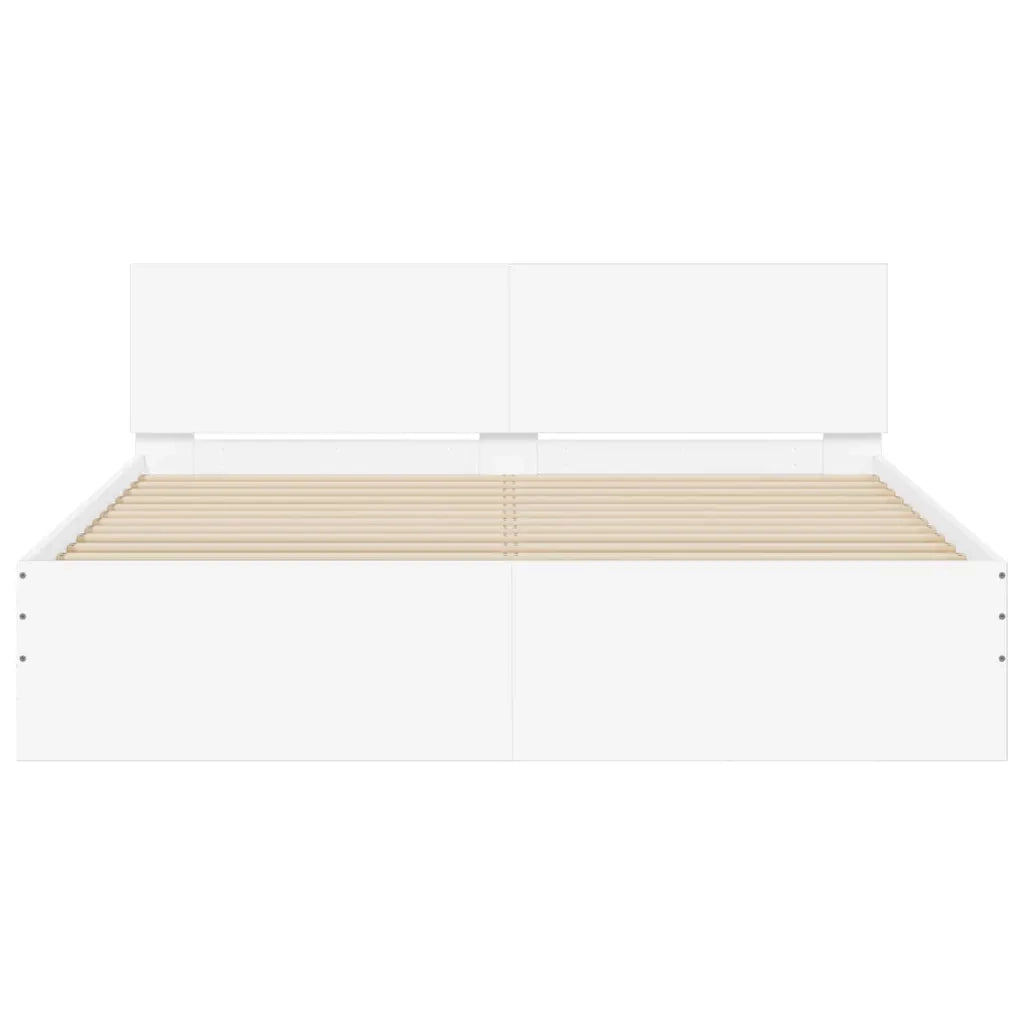 Struttura del letto Bianco 152 x 203 cm Legno multistrato 3402864