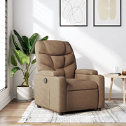 Divano Sedia-Poltrona Reclinabile in Tessuto Marrone 494408