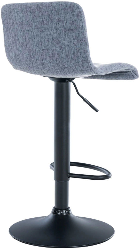 Sgabello HOVER in tessuto blu,Metallo nero opaco