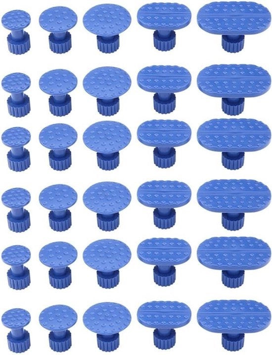 Accessori per riparazione senza verniciatura - 30 pezzi - Deukverwijderaar - PDR - Lijm Extractor Tabs - Vervangingsonderdelen - Paintless Deuken - Strumento di sollevamento - Adatto per auto - Diversi colori e modelli
