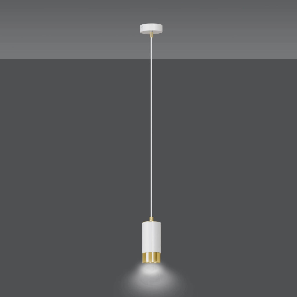 Lampada a sospensione Emibig Fumiko GU10 bianco oro