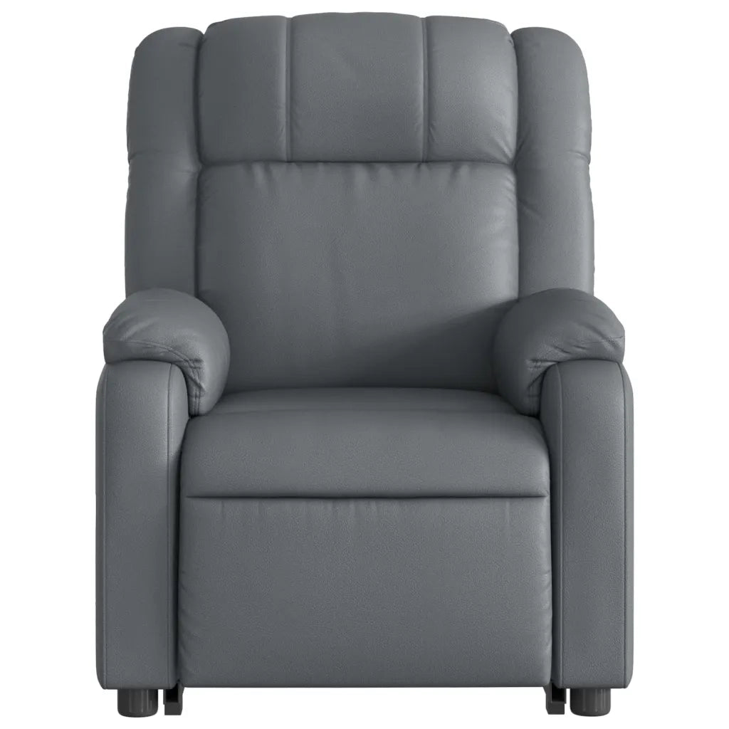 Poltrona Alzapersona Reclinabile Grigio in Similpelle 3205153