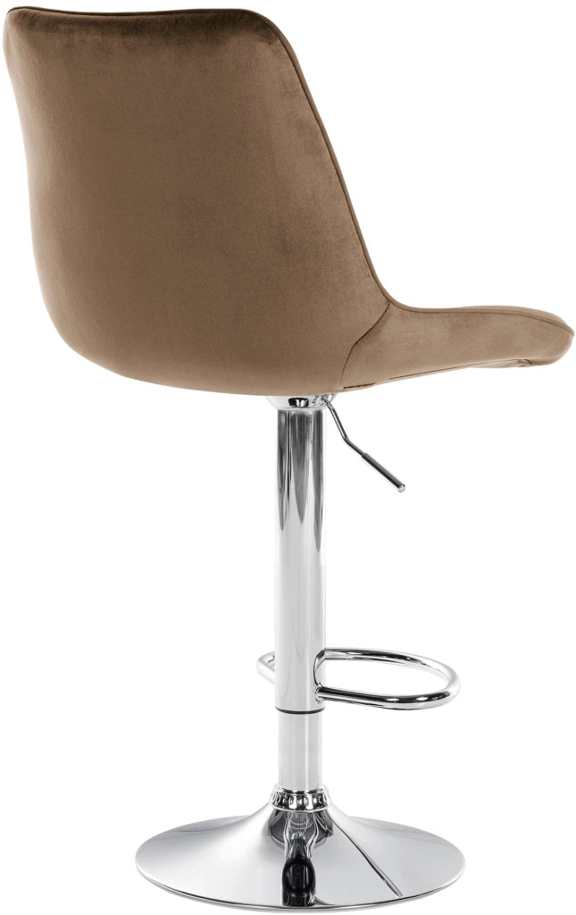 2er Set Barhocker Toni Samt chrom