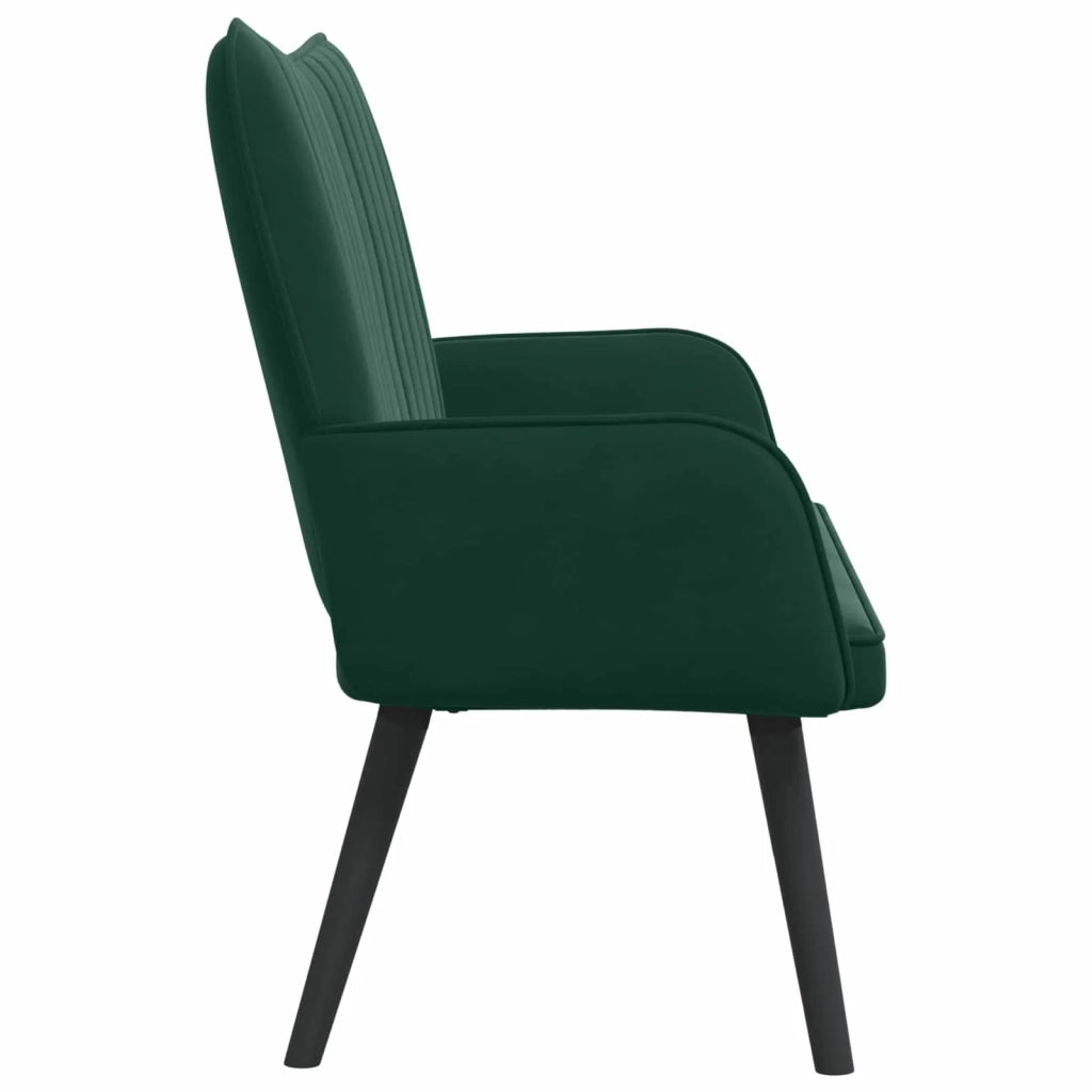 Sofa a Due Posti Verde Scuro 115 x 61 x 87 cm Velluto 42028952
