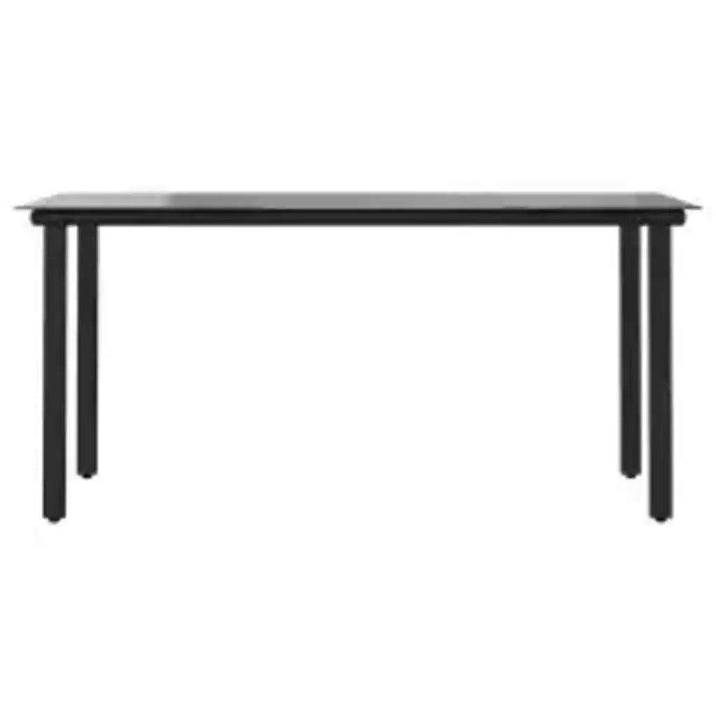 Set da Pranzo da Giardino 5pz con Cuscini Polyrattan Vetro 3334621