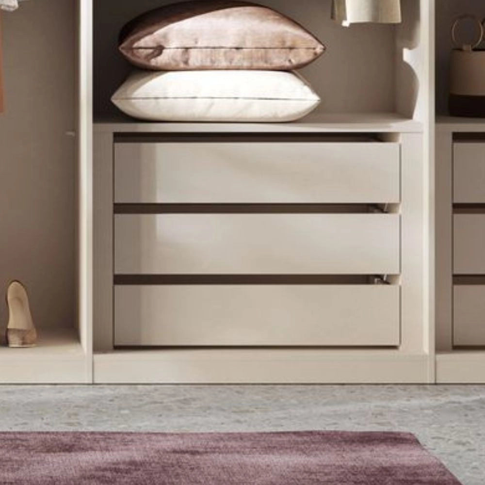 Cassettiera interna 3 cassetti per armadio Londra cashmere L90