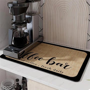 Veloce assorbente cuscino per pavimento da cucina con funzione anti-superamento e antiscivolo, cuscino per pavimento da tavola in argilla di diatomee, adatto a cucina bar - khaki, 50*80cm - 50*80cm