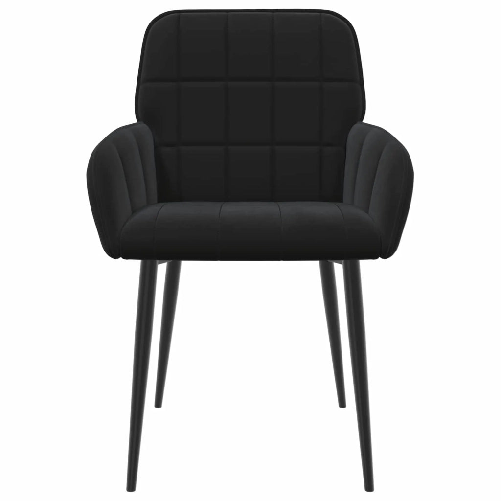 Sedie da pranzo 6 pcs Velluto (V) Nero 56,5 x 50 x 86 cm 3428180