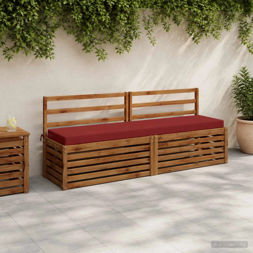 Cuscino per panchina SOEST 100% Poliestere Rosso Vino 950122