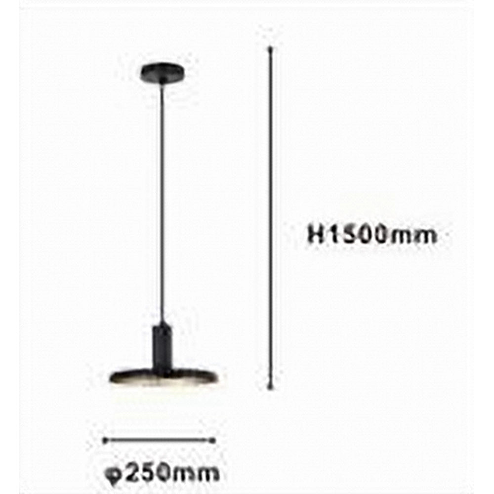 Trade Shop - Lampadario A Sospensione Design Moderno Con Paralume In Ferro Nero Oro E27 Ip20 33757 -
