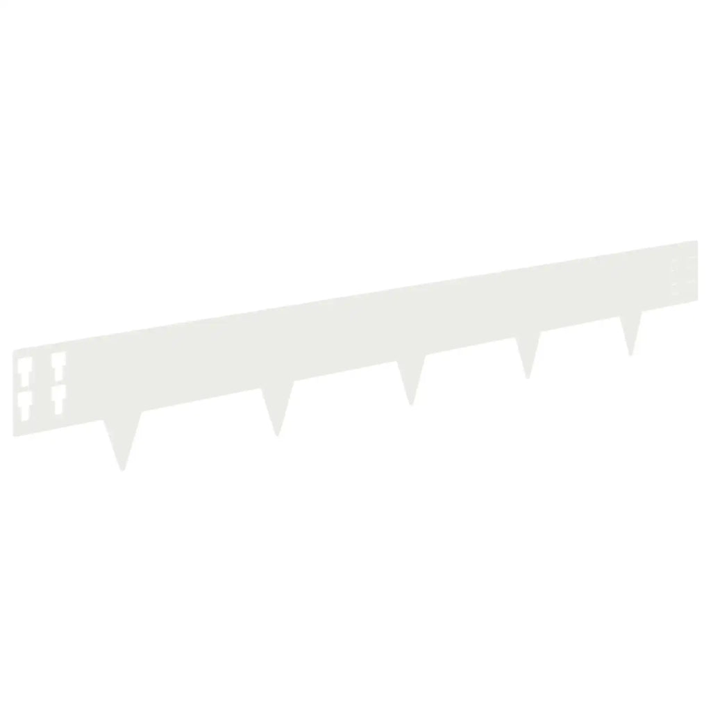 Bordura per Prato 30 pcs 100 x 15 cm Acciaio Bianco 8008552