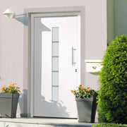 Porta d'Ingresso in Alluminio e PVC Bianco 100x200 cm cod mxl 76487