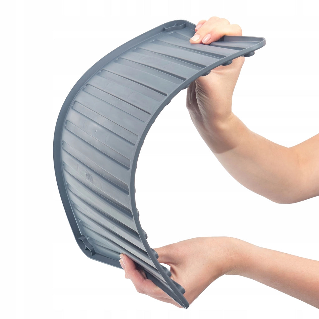 Tappetino scolapiatti in silicone KADAX, colore grigio scuro.