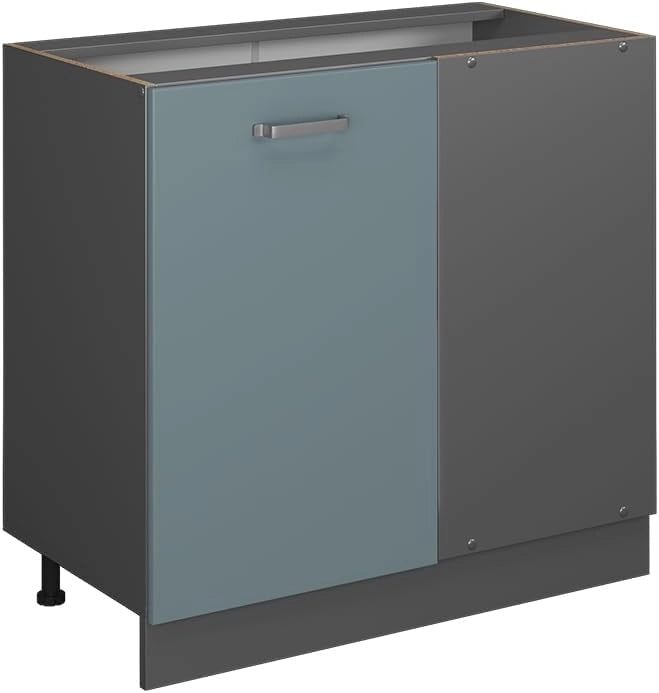 Mobile cucina microonde R-Line, Antracite lucido, 60 cm, per la libera combinazione all'interno di sistemi cucina modulari