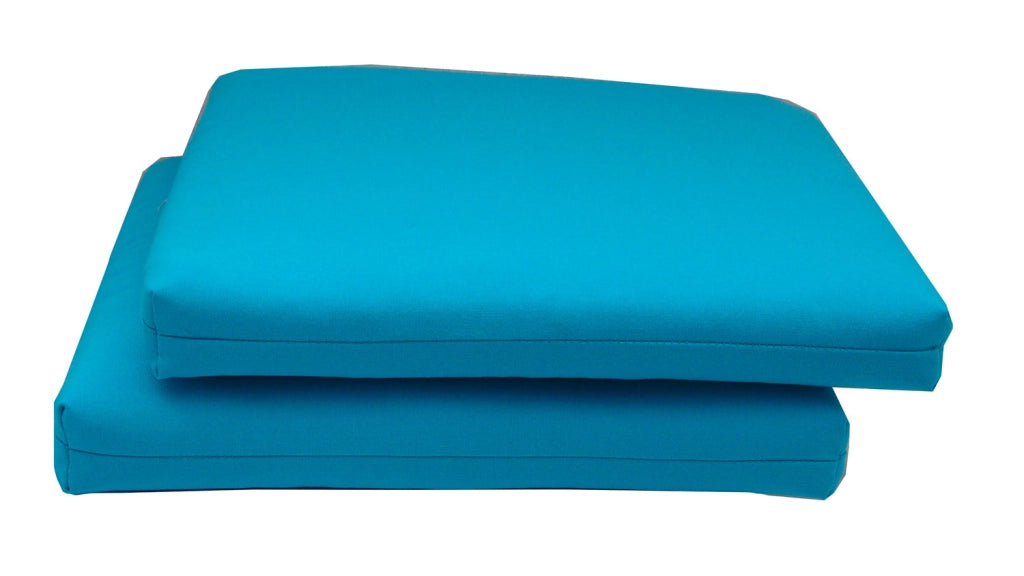 Set 2 Cuscini per Sedia da Giardino 40x40x5 cm in Dralon Allegro Turchese