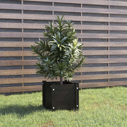 Fioriera da Giardino Nera 31x31x31 cm Legno Massello di Pino 810530
