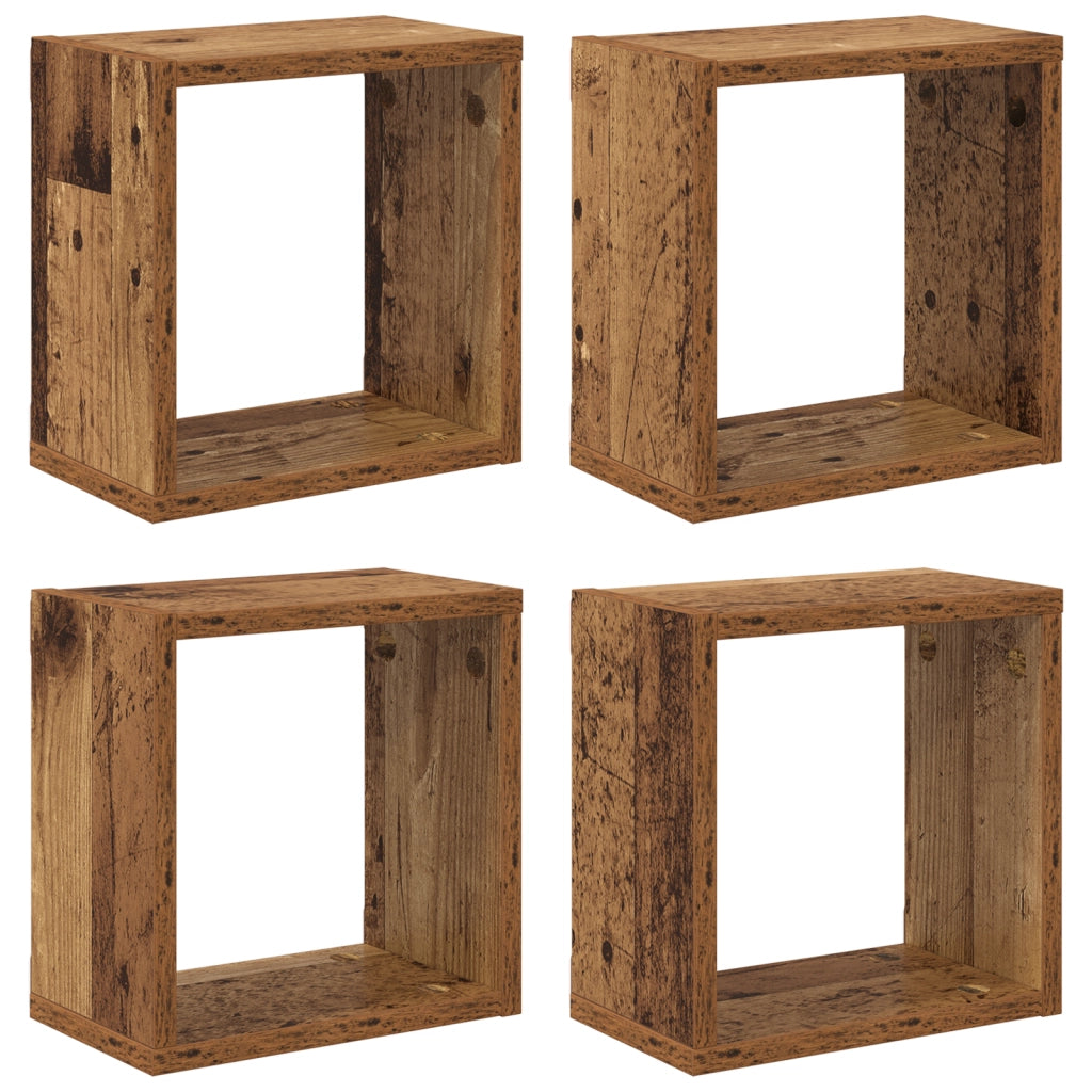 Mensole a Parete Legno Vecchio Legno Massello di Recupero