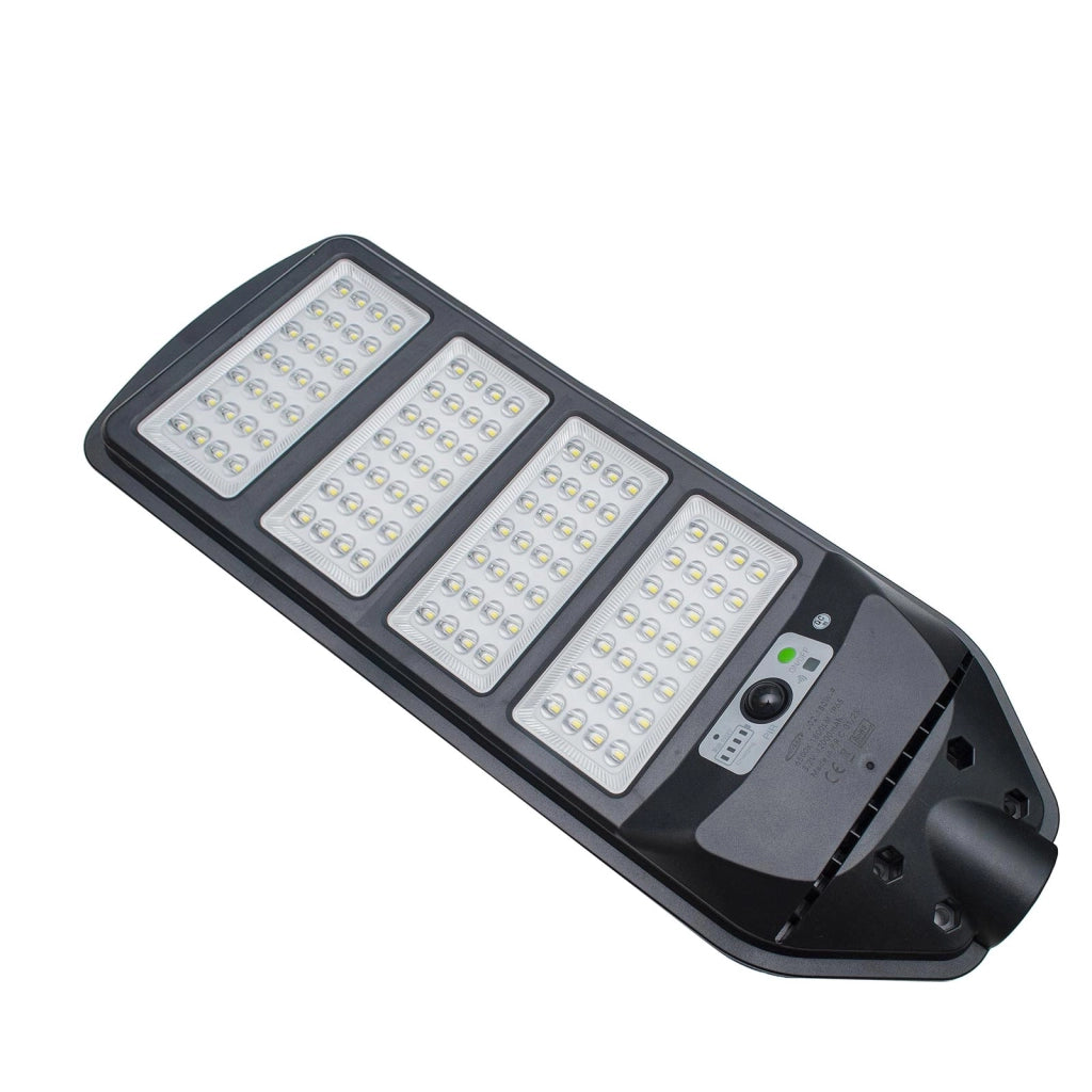 Armatura Stradale con Pannello Solare Integrato LED 225W IP65 con Sensore Crepuscolare Luce Sicurezza Giardino Cancello