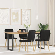 vidaXL Sedie da Pranzo 4 pz Nere in Tessuto
