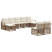 Set Divano da Giardino 9 pcs Beige polyrattan 3435828