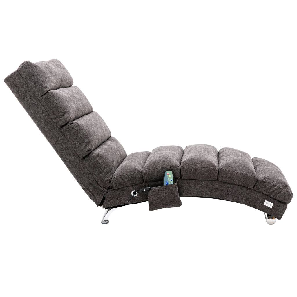 Divano Letto Relax con Vibrazione e Tasche Laterali ¨C MINIMAL ¨C Grigio