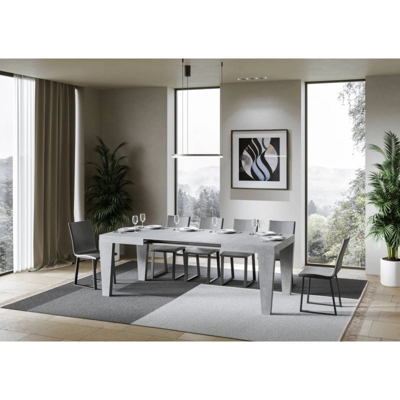 Tavolo allungabile 120/380x90 cm Spimbo - Cemento
