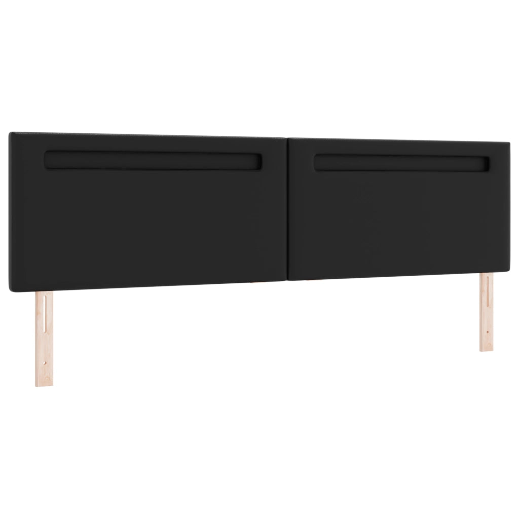 Testiera  Design Semplice Nera 200 cm in pelle sintetica