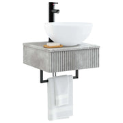Lavabo da Parete Grigio Cemento 40 x 41 x 40,5 cm CFW9513224