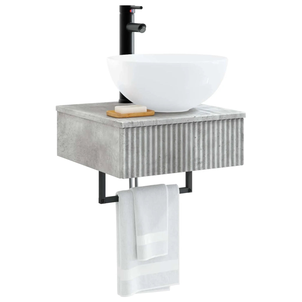 Lavabo da Parete Grigio Cemento 40 x 41 x 40,5 cm CFW9513224
