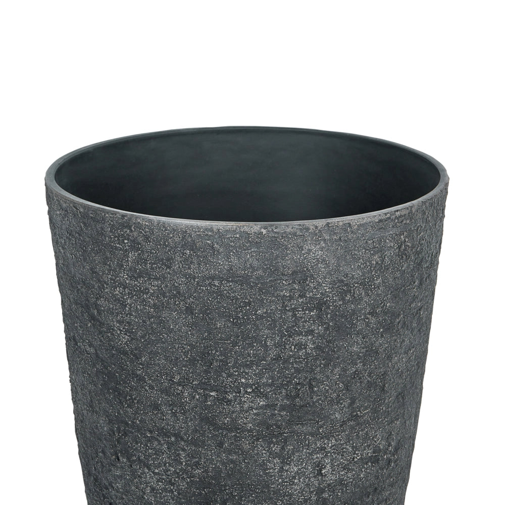 Vaso da fiori alto in pietra per giardino, per interni ed esterni 43x60 cm nero giardino terrazzo