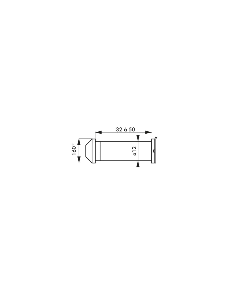 Spioncino ottico 160° in ottone con coperchio otturatore - THIRARD