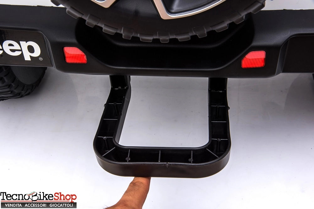 Auto Macchina Elettrica per Bambini JEEP FIAT Wrangler RUBICON 12V 2 Posti  con Mp3 - Sedile in Pelle -Rosso