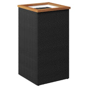 Fioriera | Cassetta per fiori | Vaso Nera 40x40x80 cm in Polyrattan