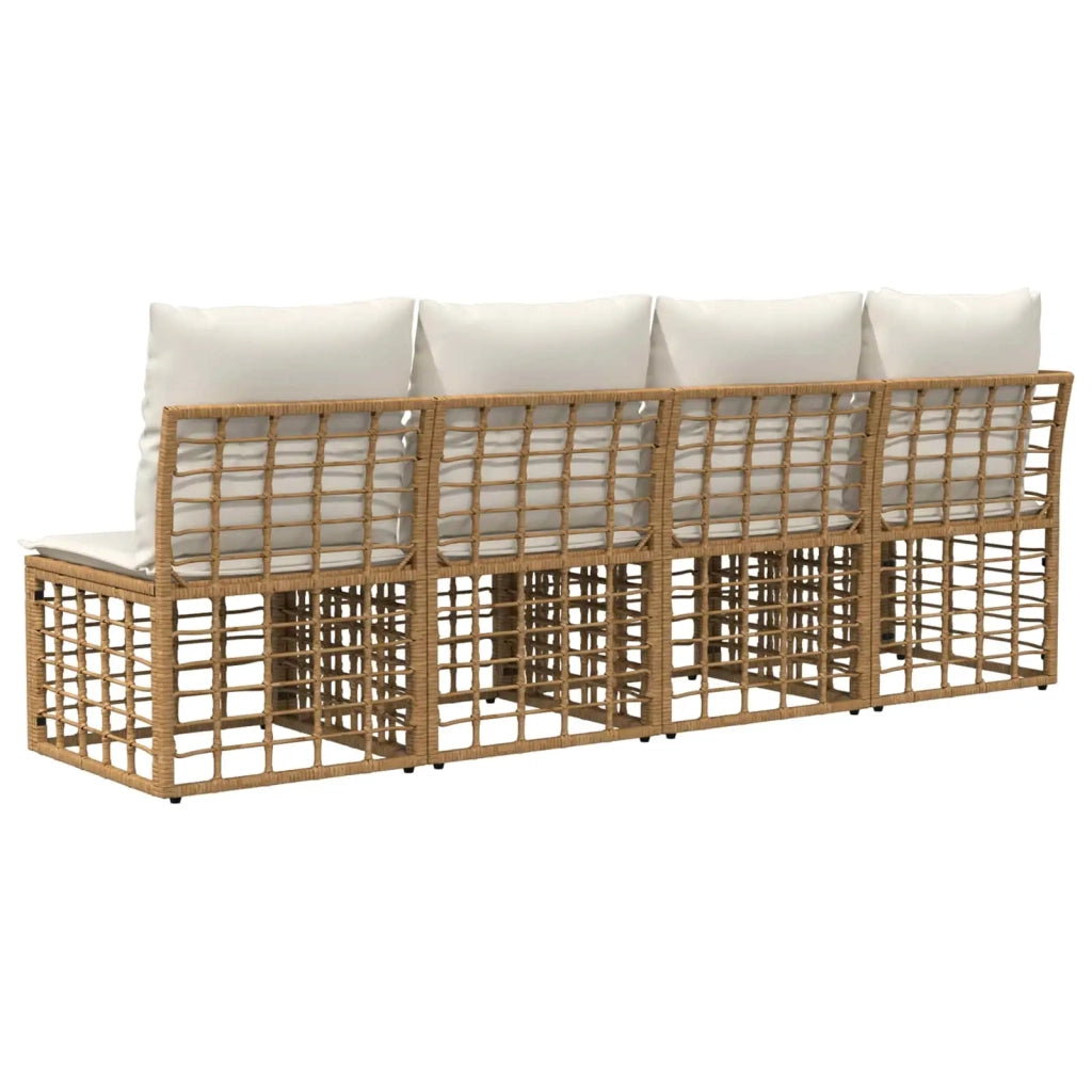 Divano da Giardino 4 Posti con Braccio Sinistro 4 pcs